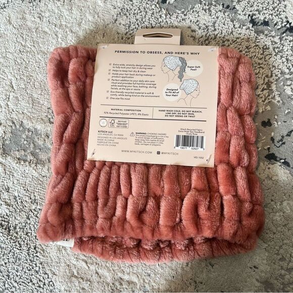 NWT Kitsch Extra-Wide Spa Headband - Dusty Rose - Picture 3 of 4
